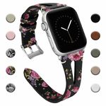 Slim Genuine Leather Band For Apple Watch Series 6 5 4 3 SE 38mm 42mm 40mm 44mm
