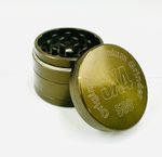 50mm HERB GRINDER 4 PART HIGH GRADE CNC ALUMINIUM GUN METAL ANODISE