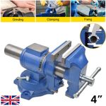 4 Inch Multipurpose Vise Bench Vise Heavy Duty Multi-Jaw Vise 360° Clamp on Vise