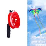 30-200M Flying Kite White Line String with Reel Handle Winder Grip Wheel Board