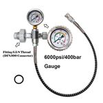 Paintball PCP filling station charging kit 400bar/6000PSI Din air refill adapter