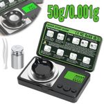 0.001g/50g Digital Milligram Scale, Pocket Micro Scales with 7 Units, Mini Gram