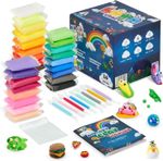 Air Dry Clay, 26 Colors Modelling Clay, 8 Tools, Booklet, Crafting Kits for Kids