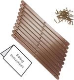 10 (5 Pairs) of Brown Plastic Drawer Runners with Screws and Instructions