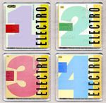 Street Sounds ELECTRO 1- 4  ALBUM COVER FRIDGE MAGNETS 4 x Acrylic 2.6inch 64mm 