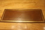 Real leather hand embossed desk pad