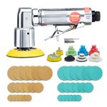 VEVOR 58PCS Air Sander Polisher 1" 2" 3" Random Orbital Kit Car Body Polishing