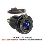 30W QC3.0 USB Type C PD Fast Charger Hella DIN Plug for BMW Ducati Triumph