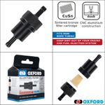 Oxford Motorcycle Motorbike Alloy Fuel Filter 8mm Aluminium Universal Filter