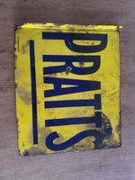 1930's Double Sided Flange PRATTS Enamel Sign 22" x 18"
