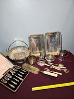 Vintage Silver Plate Gallery Tray, Fruit Bowl..... Various Size Job Lot