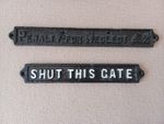 Pair of Cast Iron Railway Signs