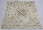 Antique Chinese Silk Satin Floral Embroidered Decorative Wall Art Panel 62x62cm