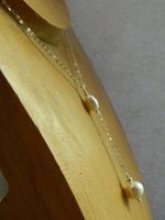 White Freshwater Pearls & Sterling Silver Lariat Drop Elegant Handmade Necklace