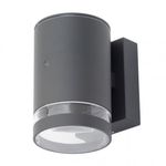 Litecraft Helo Up or Down Outdoor Wall Light With Photocell Sensor - Anthracite 