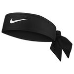 NIKE DRI-FIT HEADBAND BANDANA TIE TENNIS BADMINTON SPORTS HAIRBAND BLACK WHITE