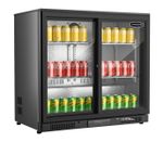 NEW SLIDING DOOR UNDERCOUNTER MAN CAVE HOME BAR BEER BOTTLE COOLER FRIDGE £499