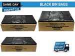 HEAVY DUTY BLACK BIN LINERS BAGS RUBBISH WASTE STRONG REFUSE SACKS ALL GAUGE