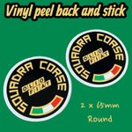 SQUADRA CORNER OLIO FIAT Racer Vinyl Sticker Classic Car Rally Racing racing X2