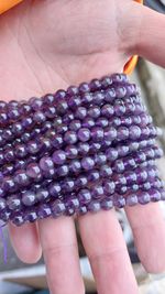 natural amethyst beads 6mm strand of 15" (62 beads strand)