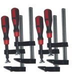 4pc F Clamp Bar Clamp Heavy Duty 150 x 50mm 6" Long Quick Slide Wood Clamp