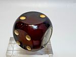 Antique German Art Deco Cherry Red Amber Bakelite Faturan Casino Die Dice 40gr.