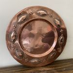Arts & Crafts or Art Nouveau Copper Dish/Charger Large 12”/30cm Dia Approx 600g