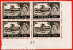 SG. 759. T7. 2/6 Black - Brown. An UNMOUNTED MINT cylinder block of 4. Cy B95370