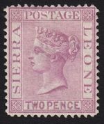 Sierra Leone 1876 2d magenta SG19 Mint Cat £75