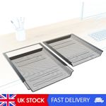 Sturdy Metal Under-Desk Drawers - Hidden Storage for Office Supplies, Twin Set