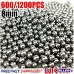 600Pcs 8MM CATAPULT / SLINGSHOT AMMO CARBON STEEL BALL BEARINGS Steel Stainless