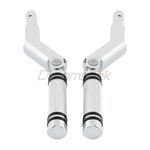Chrome Front Footpegs Footrest Pedal Bracket for Harley Night Rod Special 07-17