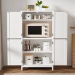 Pantry Door Cupboard With Tall Kitchen Cabinet &4 4 Storage Freestanding Shelves