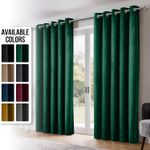 Thick Thermal Velvet Blackout Curtains Eyelet Ring Top Fully Lined Ready Made UK