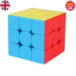 Premium 3x3 Speed Cube Smooth Fast Stickerless Magic Cube Puzzle UK Stock