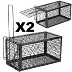 x2 Rat Trap Mouse Catcher Humane Cage Live Animal Rodent Mice Indoor Outdoor