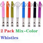2 Pack Silent Dog Training Whistle Pet Puppy Ultrasonic Sound Pitch Trainer tool