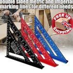 Aluminium Alloy Speed Square Metric/Inch Angle Woodworking Tool UK