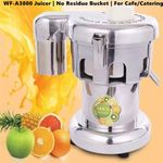 Commercial Juicer 370W 220V UK Plug Stainless Steel Fruit Vegetable Extractor