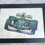 Eddie Irvine Jaguar-Ford Formula 1 Framed Autographed Print 1990s