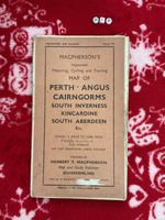 RARE VINTAGE, map Cloth , Macphersons , Scotland Areas