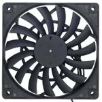 Ultra-thin 120mm 4-Pin Cooling Fan, PWM, 15 Blades, 46CFM, 33.6dB, 12V