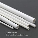 ABS Plastic Round Tube Profile Rods Plastic Strips Tubes 3mm 4mm 5mm 6mm 8mm 10m