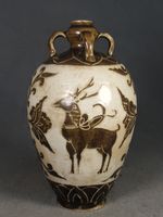 Song Dynasty Ding Ware Fortune and Prosperity Bottle Vase