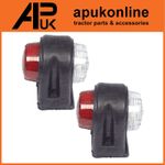 Pair Side Front Rear Combo Rubber Marker Lights Lamps 12V Trailer Truck Lorry