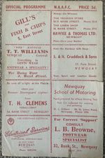 Newquay v Saltash United 17th October 1953