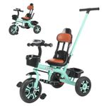 Kids Tricycle for 2-5 Years Old, Kids Trike with Basket and Removable Pedal Sqah