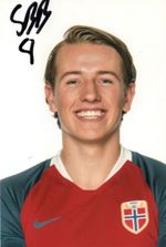 NORWAY & FULHAM: SANDER BERGE SIGNED 6x4 PORTRAIT PHOTO+COA