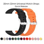 Silicone Rubber Watch Strap Smart Band 20mm 22mm Quick Release