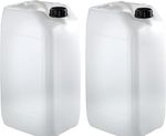 2x25L LITRE PLASTIC WATER CONTAINER CARRIER FOOD DRUM JERRYCAN JERRICAN NEW